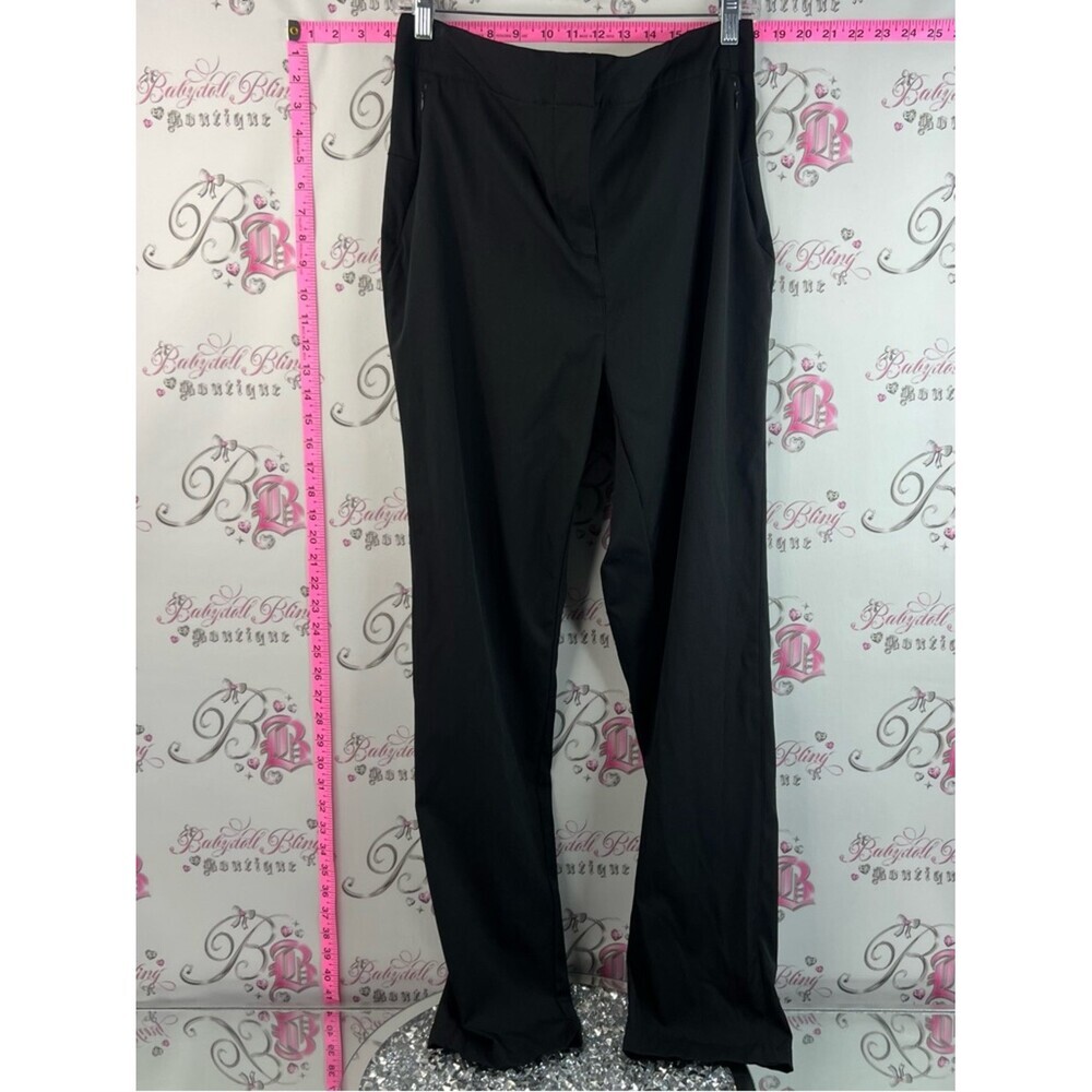 Lole Straight-Leg Trousers with Zip Pockets Black